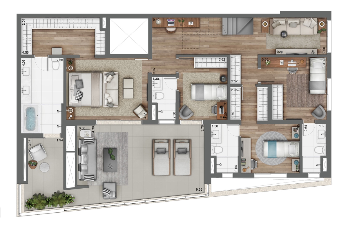 Duplex 158m² (Inferior)
