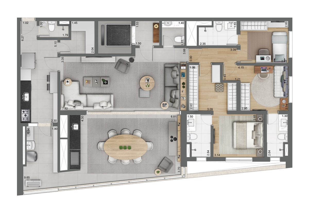 Apto 158m² (opção)