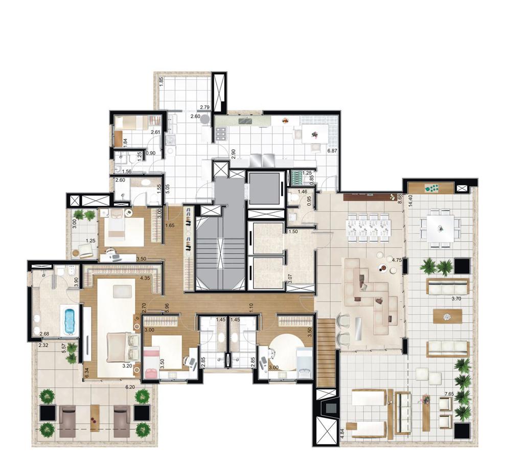 Planta Duplex - Inferior