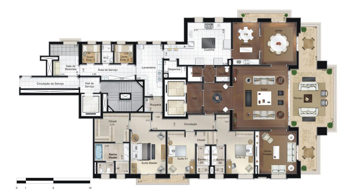 Apto. 400m² - Tipo - Torre 2 
