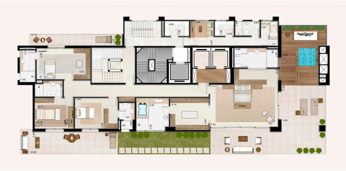 Cobertura - Pavimento inferior