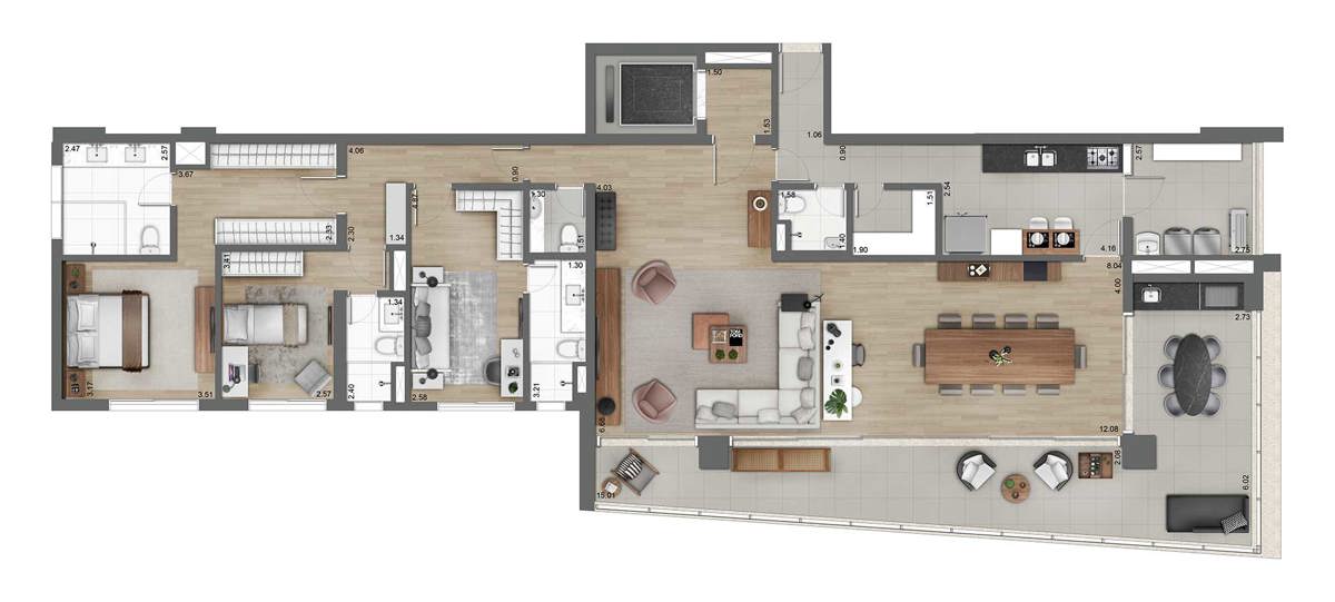 Apto 225m² (opção)