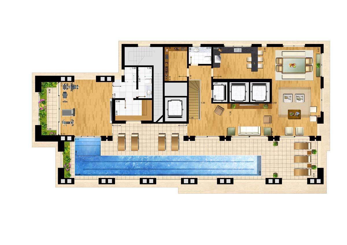 Apto. Cobertura - Superior