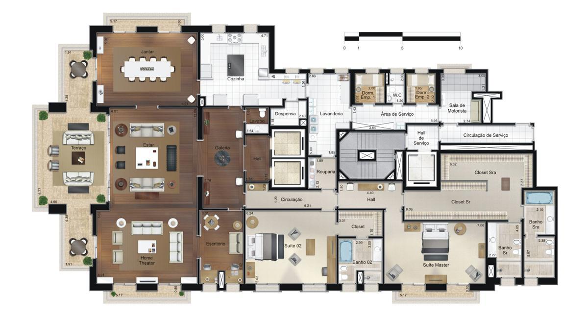 Apto. 500m² - Opção 3