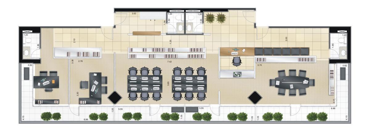 Planta tipo - 4 Conjuntos