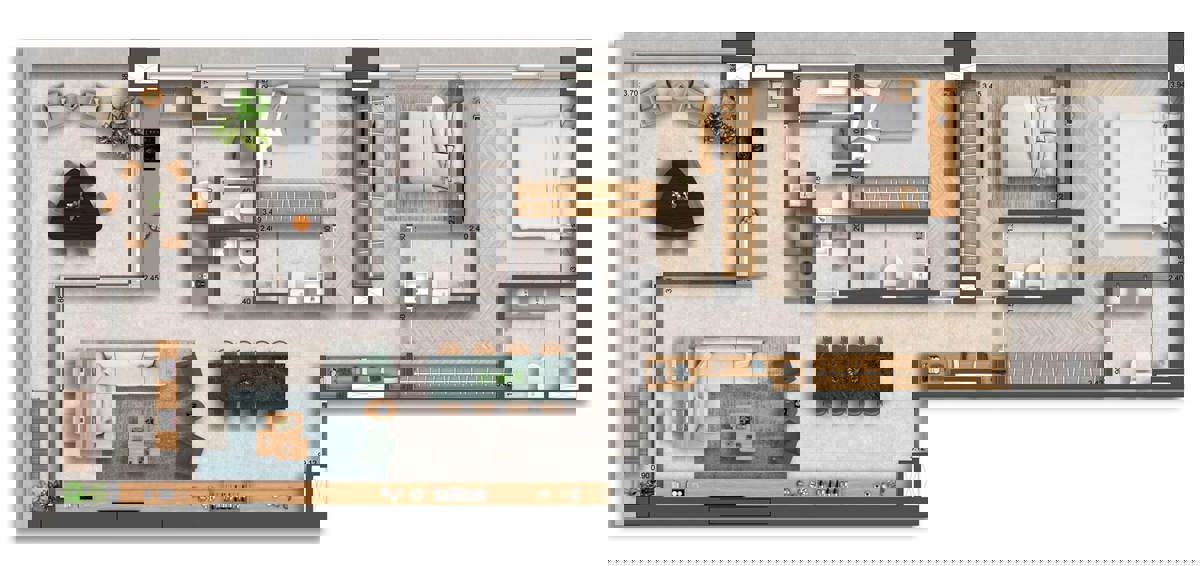 3 Suítes Tipo 134 m² 