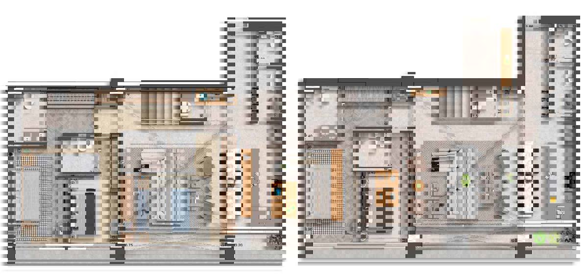 Duplex 2 Suítes 209 m² (Inferior)