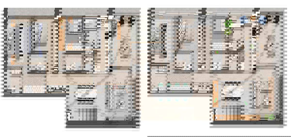 Duplex 3 Suítes 340 m² (Inferior) 